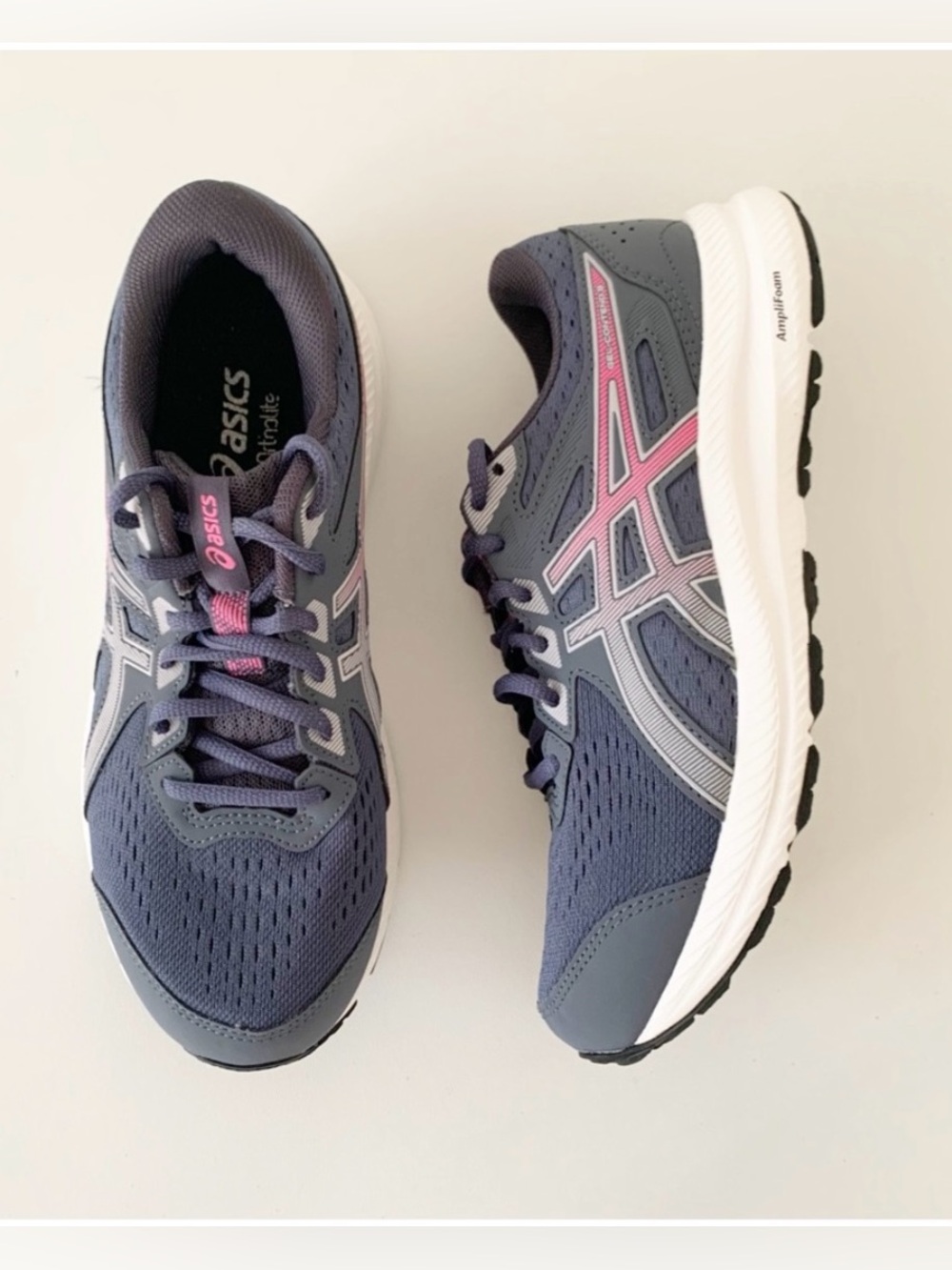 ▪️Asics Gel Contend 8 Gray Pink Athletic Shoes ~ 7.5 wide
